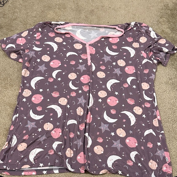 Little Sleepies Purple and Pink Moon Pajama Set - Picture 5 of 6